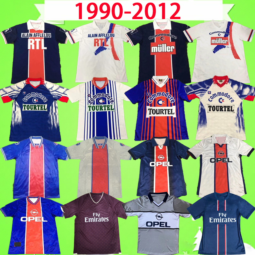 

Retro Maillots de football paris soccer Jersey 1990 1991 1992 1993 1994 1995 1996 1998 1999 RAT GUERIN 90 91 92 93 94 95 96 98 99 home blue away white classic Vintage shirt