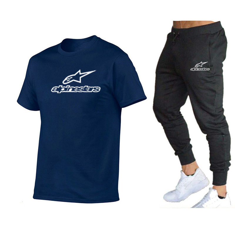

trousers tracksuit sleeve Summer fashion T-shirt brand short two piece men's casual tennis sport tracksuit, Gray