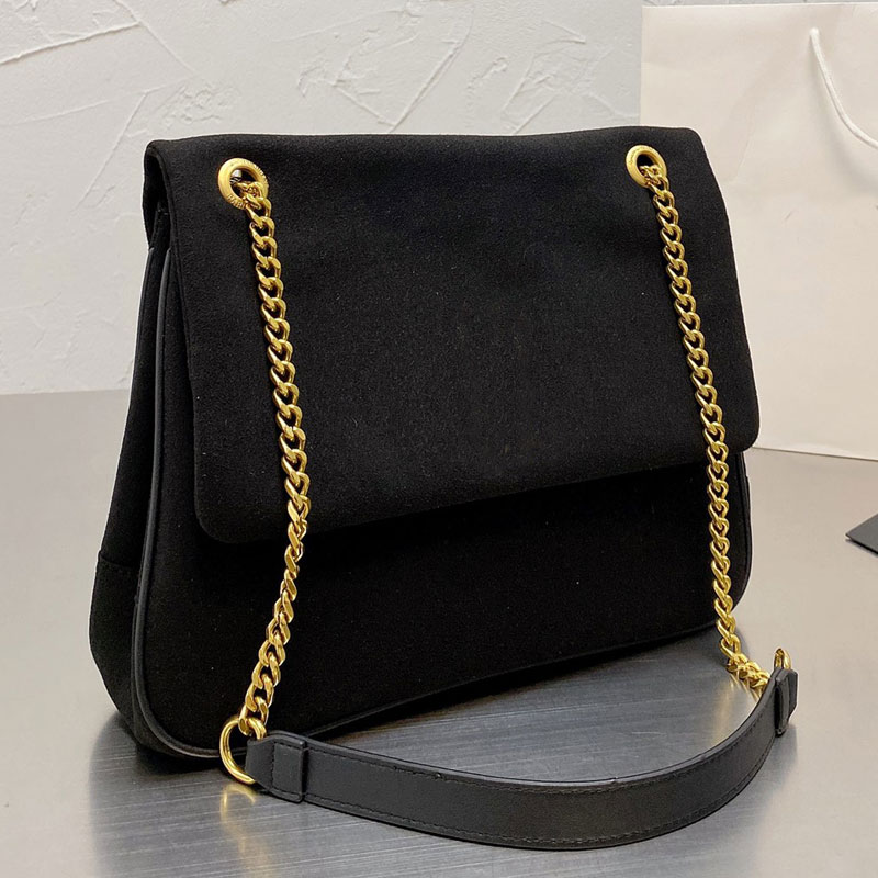 

Yysls handbags Handbag Messenger Bag Envelope Style Shoulder Bags Suede Large Capacity Package Fashion Letter Hardware Tassel Golden Chain Flap High CZRE, Beige 28cm