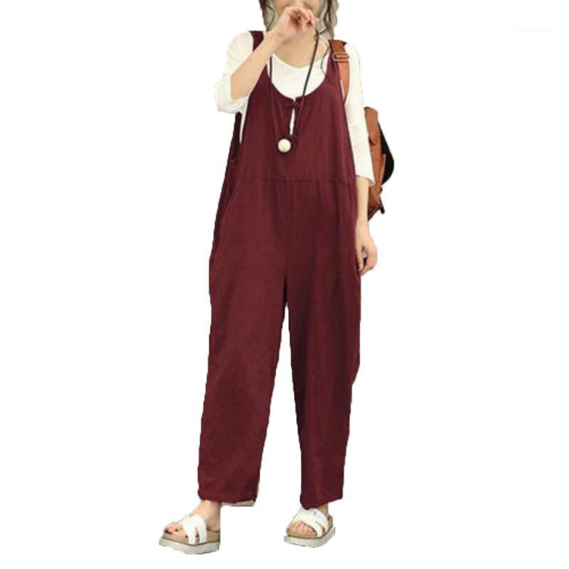 

Women's Jumpsuits & Rompers Dungarees Long Playsuit Pants Overall Suspender Trousers Solid Jumpsuit With Pockets High Waist Spring Large Siz, Black