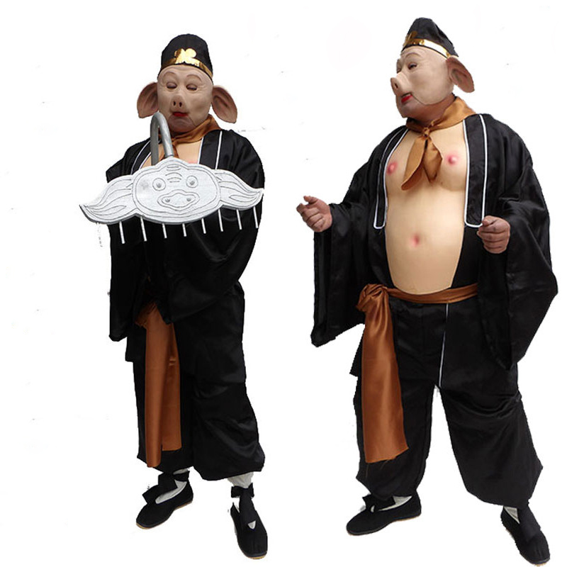 

Xi You Ji Pig eight commandments full Costume set adult performance TV Film props clothes journey to the West ZhuBaJie Sha Seng, Zhu ba jie