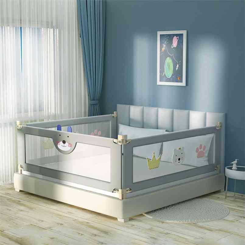

Baby Bed Barrier Fence Safety Rails Guardrail Security Foldable Baby Home Playpen On Bed Fencing Gate Crib Adjustable Bed Fence 210831