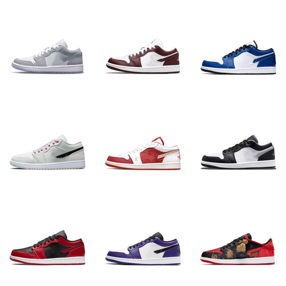 

mens 1 basketball shoes jumpman low 1s women banned sports bred chicago black toe court purple pine green unc shadow sneaker