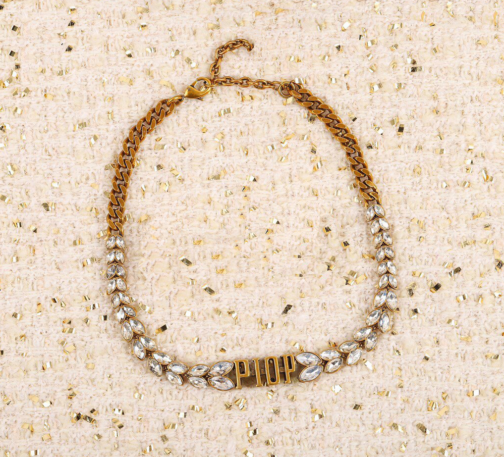 2021 NEW Fashion initial letter chokers necklace for lady women Party wedding lovers gift engagement luxury jewelry for Bride With BOX hb401-image-684749215