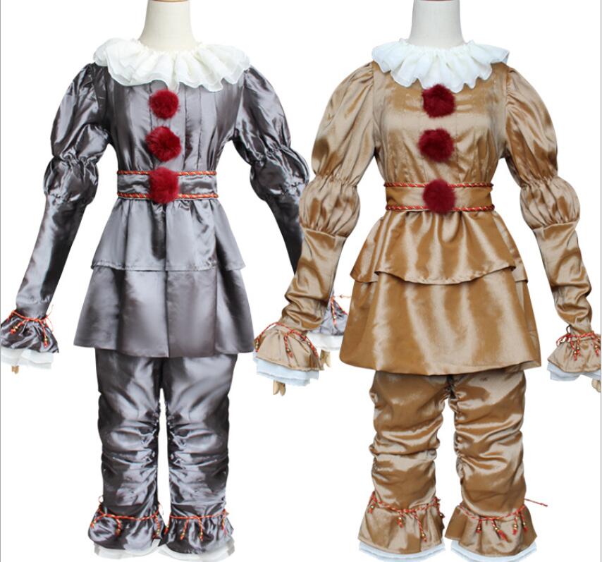 

Clown back to the soul cos costume cosplay Halloween Pennywise adult children costume, Silver