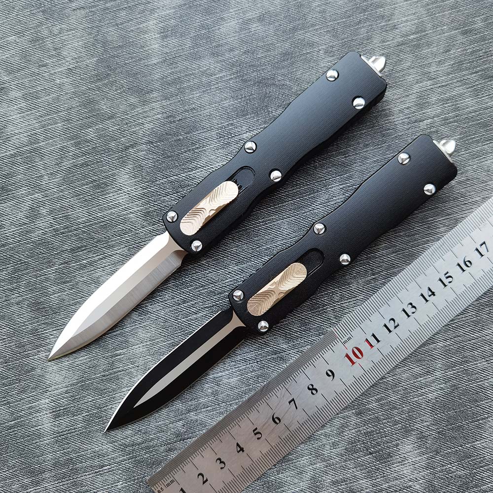 

MICRO Dirac Double Action Automatic Knife D2 Blade 6061-T6 Aluminum Handle CNC Camping Tactical knives EDC