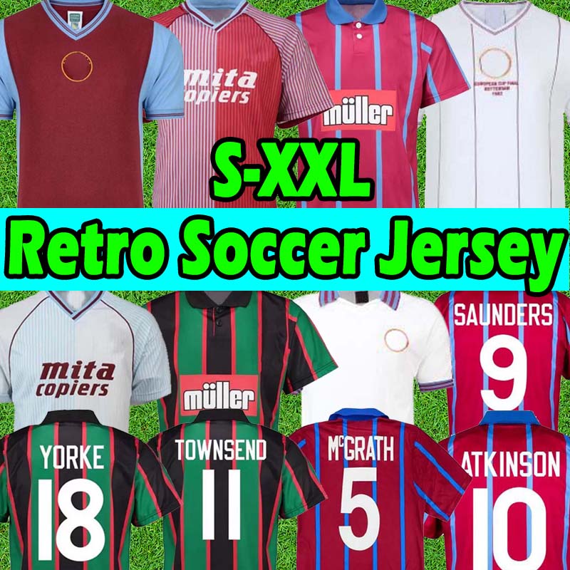 

Villa retro soccer jersey 1980 1988 1993 1995 Aston 88 89 93 94 95 McGrath Houghton RICHARDSON SAUNDERS YORKE EHIOGU classic vintage jerseys football shirt
