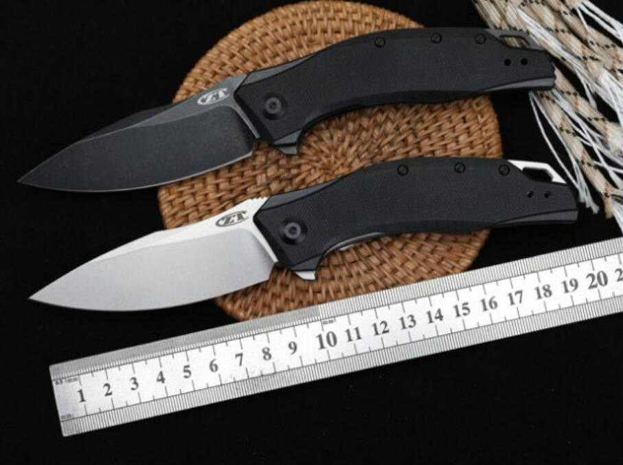 

ZT Zero Tolerance 0357 ZT0357 8Cr18MoV Stone Washed Ball Bearing G10 Handle Flipper Folding Pocket Knife Xmas Gift Knives a3049