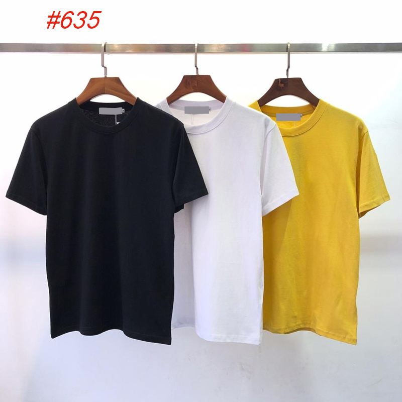 

Brand Designed #635 Summer Tees Fashion Classic T-shirt Round Neck 3 color Casual Men's short-sleeved Tee shirts -2XL, White