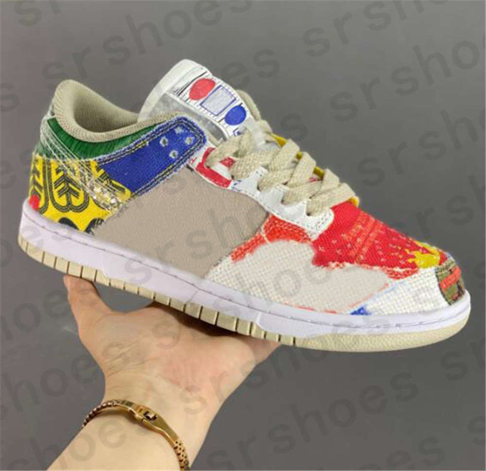 

est City Market Dunk-low SP Outdoor Shoes Classical Men Women sneakers white Red basketball runner trainer Size 36-45, Color1