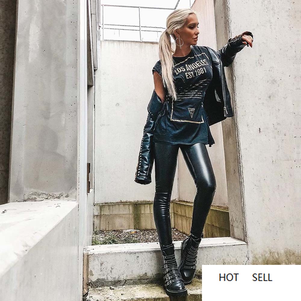 

Plus Size Leather Pants Thermal Workout Leggings High Elastic Yoga Women Fitness Silicone Buttocks, 1hwsbl1-4