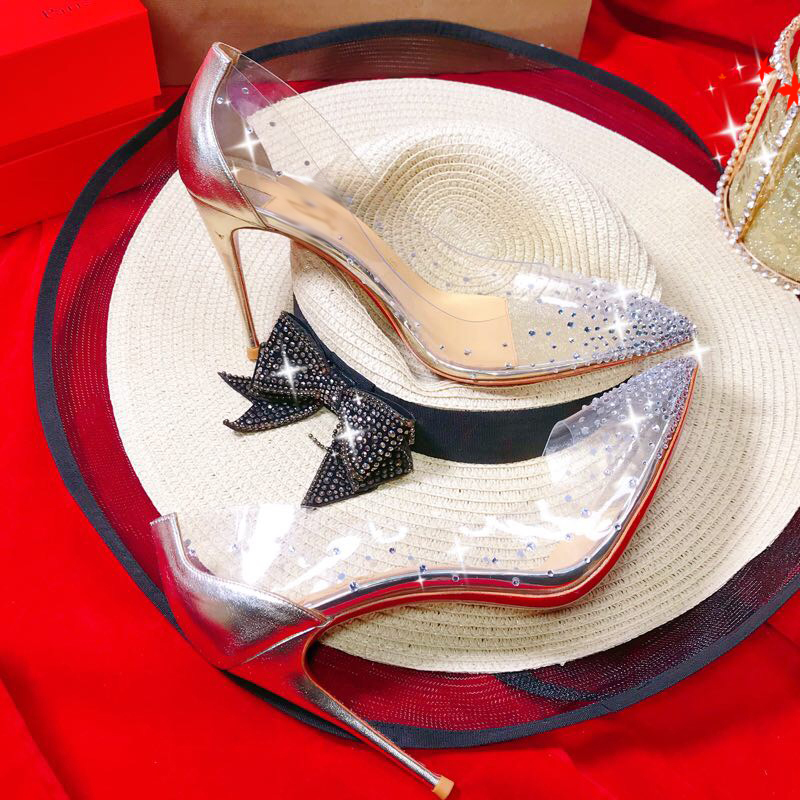 

2021 Good Quality Fashion Women Luxurys Designers Shoes Designer Sandals Womens Luxury High Heels Sandal Dress Shoess With Box Size 35-41 -G785, Clear