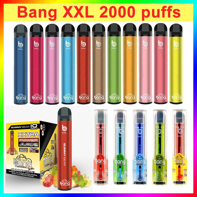 

Factory Outlet Bang Xxl Disposable Vape Pen e cigarettes 2000 puffs 800mah battery 24 colors in stock wholesale