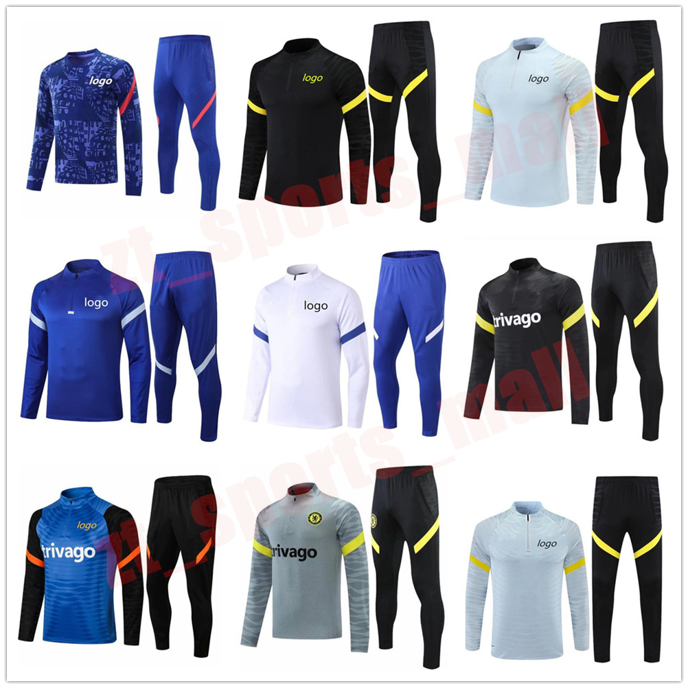 

2021 2022 adult tracksuit kits HAZARD soccer 20 21 22 PEDRO FABREGAS WILLIAN KANTE football Wear man training suit Set, As shown in illustration