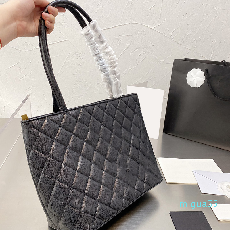 

designer Fall Winter Classic Vintage Bags Quilted Top Handle Totes Large Capacity Shoulder Fashion, Black