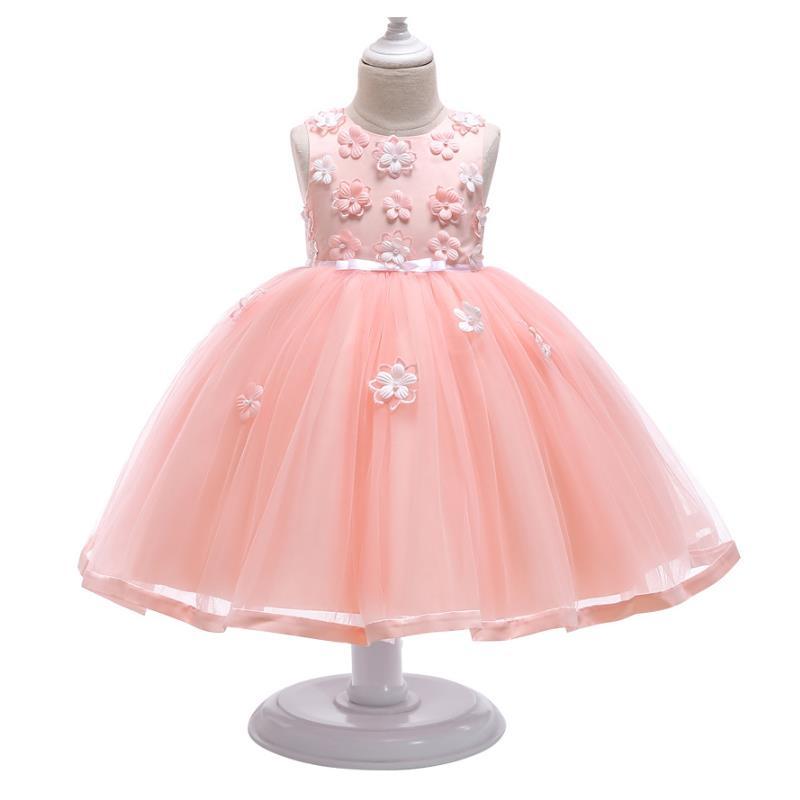 

Girl's Dresses Girl Wedding Birthday Party Children 2022 Lace Clothing Ball Prom Dress Design Princess Summer Flower, Red;yellow