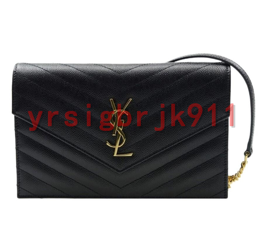 

81 New ysl Leather Handbag Crossbody Bag Chain bag Shoulder Bags, Black;red