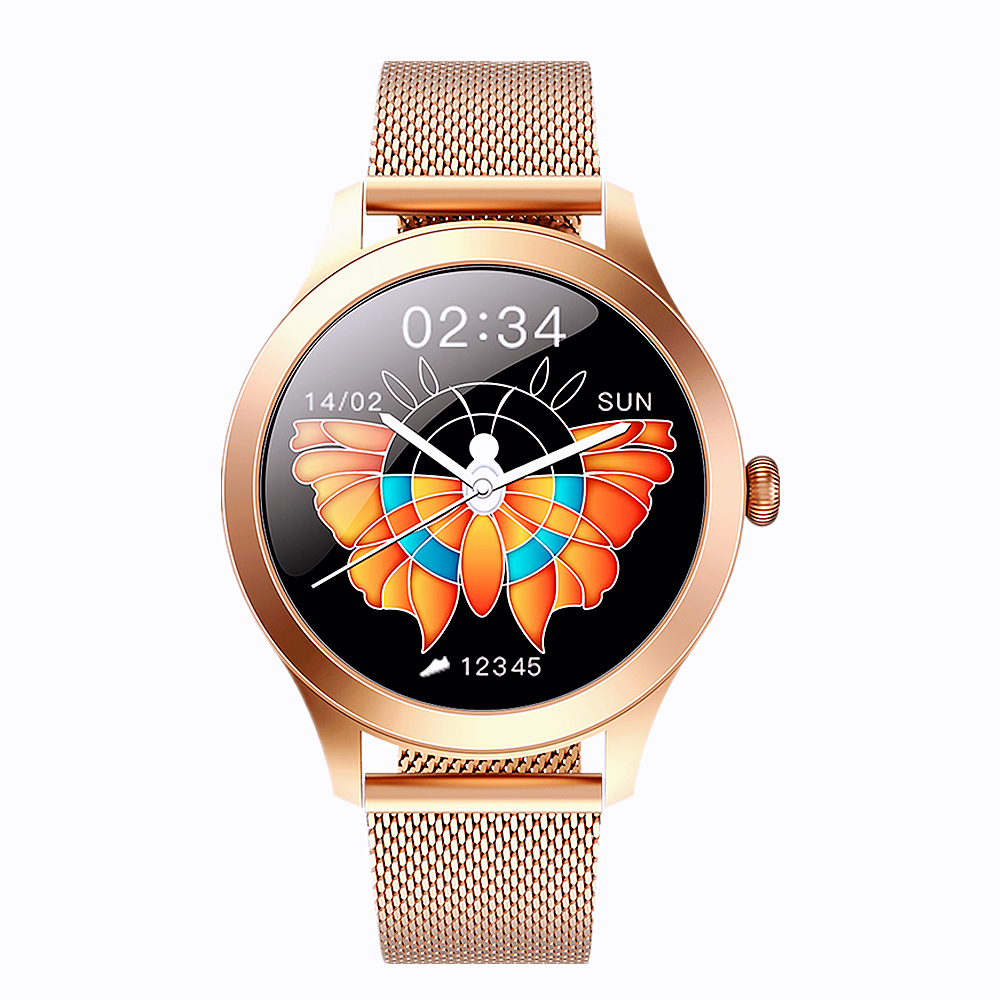 

Fashion Female Smart Watch 24 Hours Heart Rate Monitor Women Lady Smartwatch 9 Sports Mode Fitness Tracker KW10 Pro Clock 2021g, Rose gold