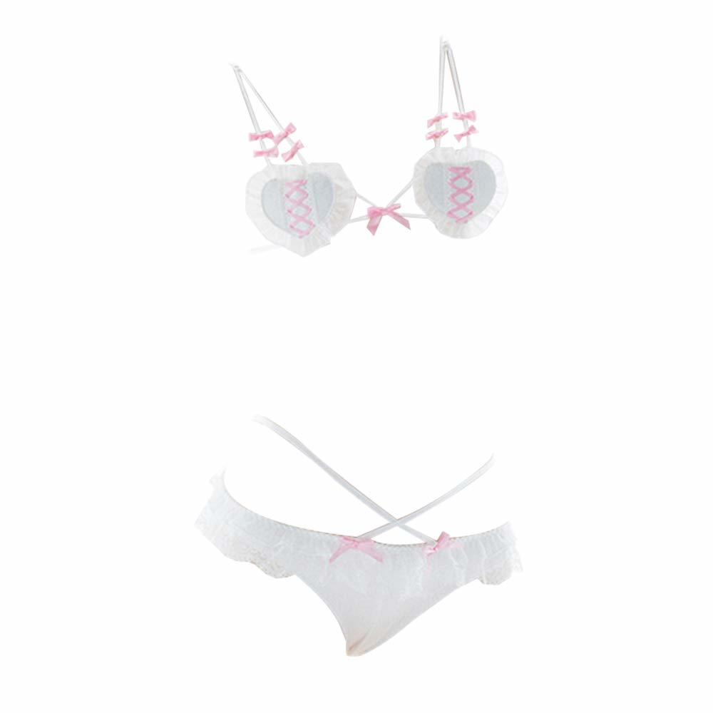 Conjunto Lingerie Lolita Japonês - Sutiã E Calcinha Anime Para Cosplay