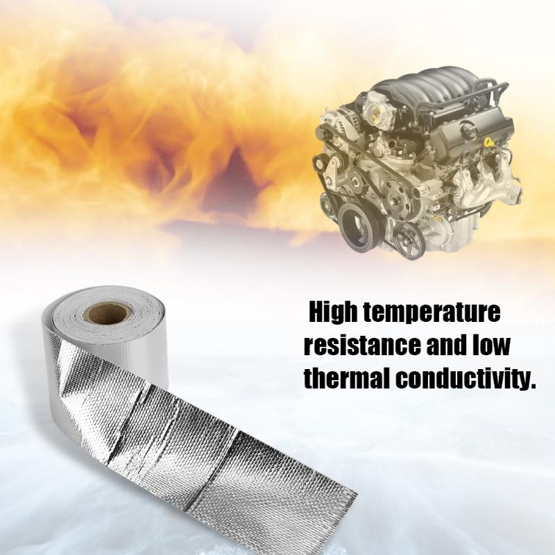 

Exhaust Pipe 5M/10M Durable Wear-Resistant Heat Shield Tape Fiberglass Belt Automobile Motorcycle Refit Band System Wrap