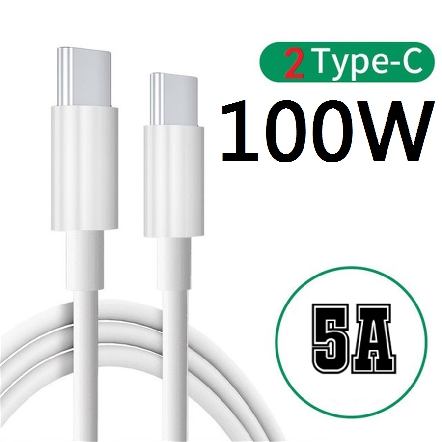 

100W 5A Type c USB Cables 1m 2m 3m OD4.0 OD 3.0 Thicker Micro Cable For Samsung S10 S20 Note 20 Huawei Android phone pc, White
