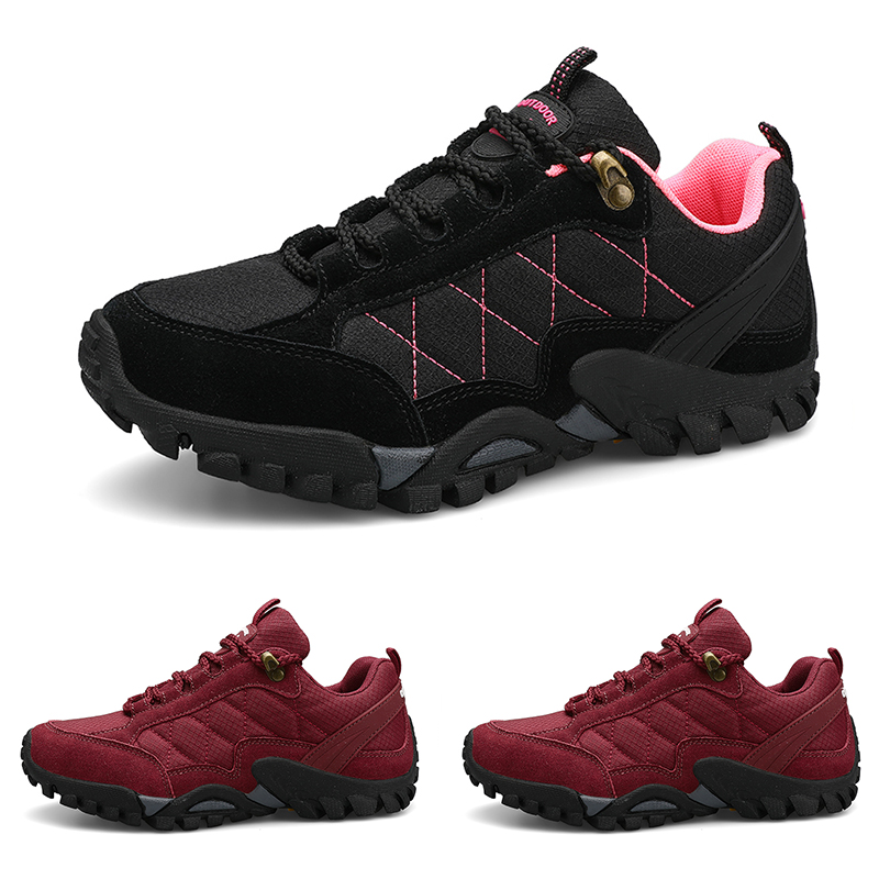 

new arrival black wine red plus velvet type5 lace young gril women lady breathable running shoes low cut designer trainers sports sneaker