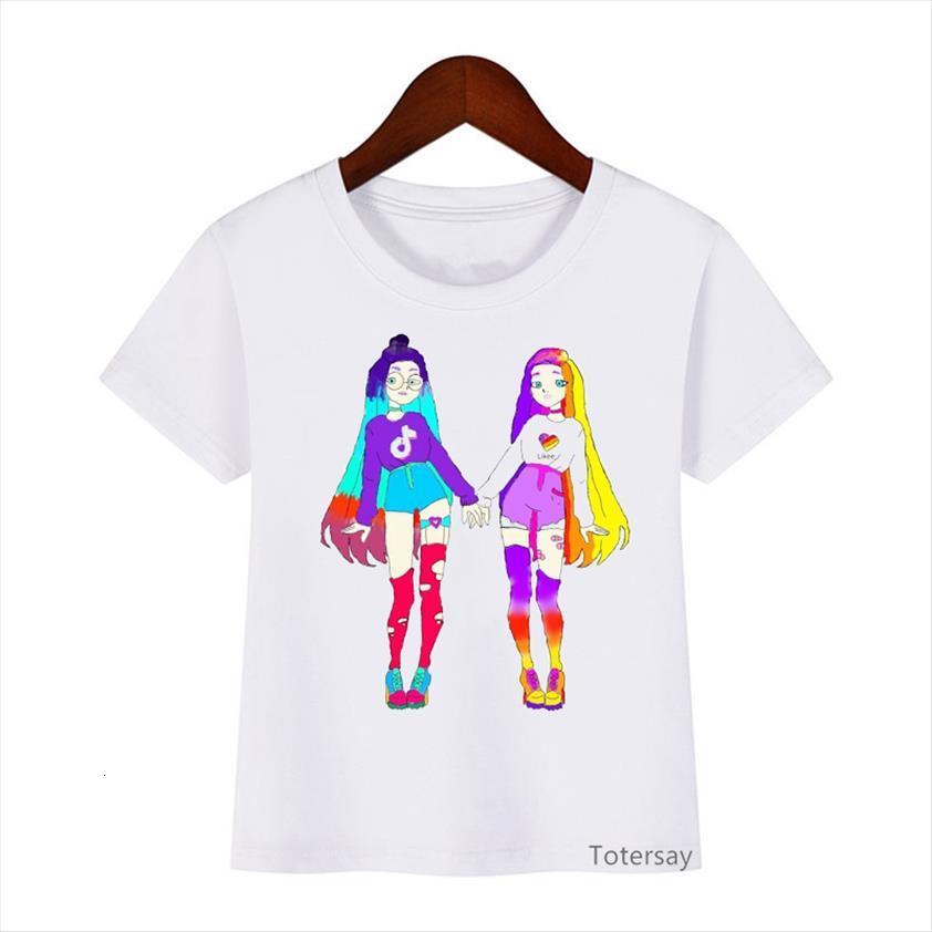 

rainbow likee t shirt russian style kids clothes shirts harajuku short sleeve for boys girls, Blue