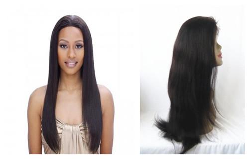 

full lace wig gradient black with 26 brazilian hair full handmade adjustable lace hat free style, Light brown