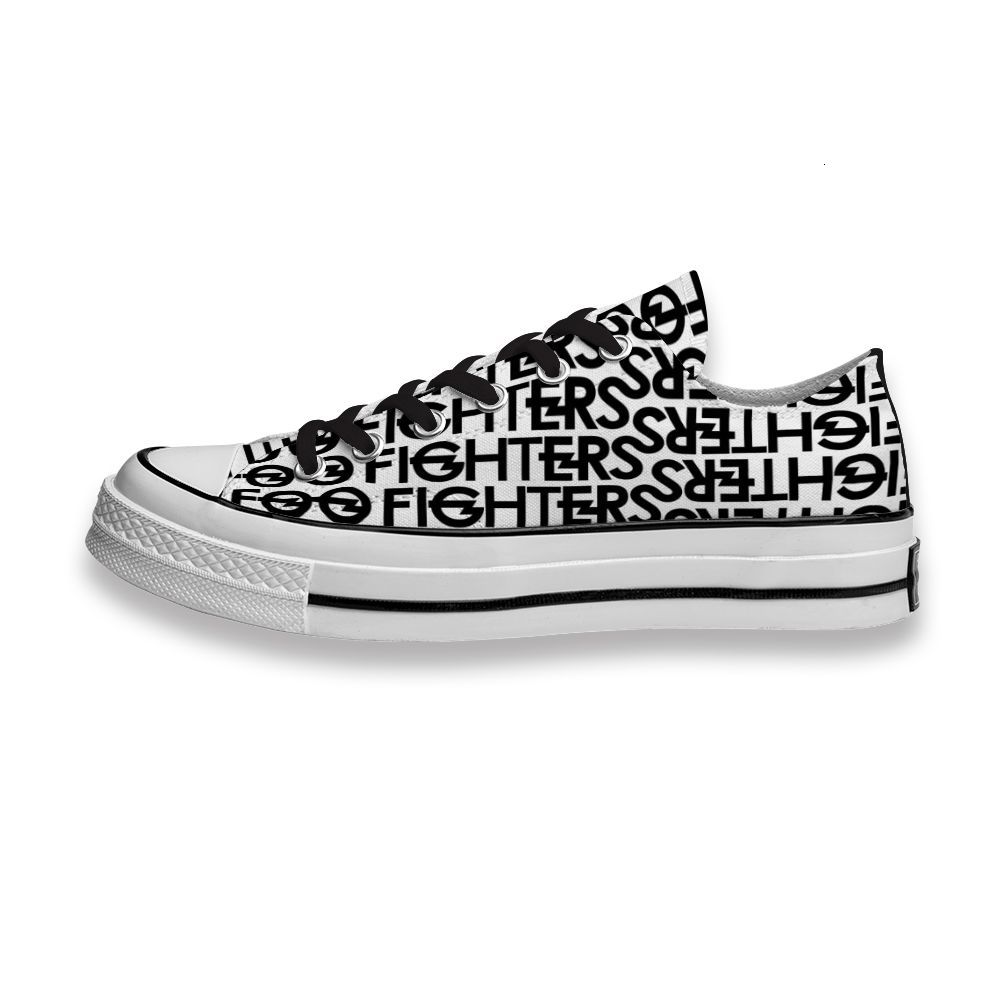 

Custom Printed Shoes Music Band Logo Foo Fighters Sneakers Low Unisex Mens Womens Skateboard Sport Footwear Diy Trainers Canvas Casual Shoese GQT6, Others