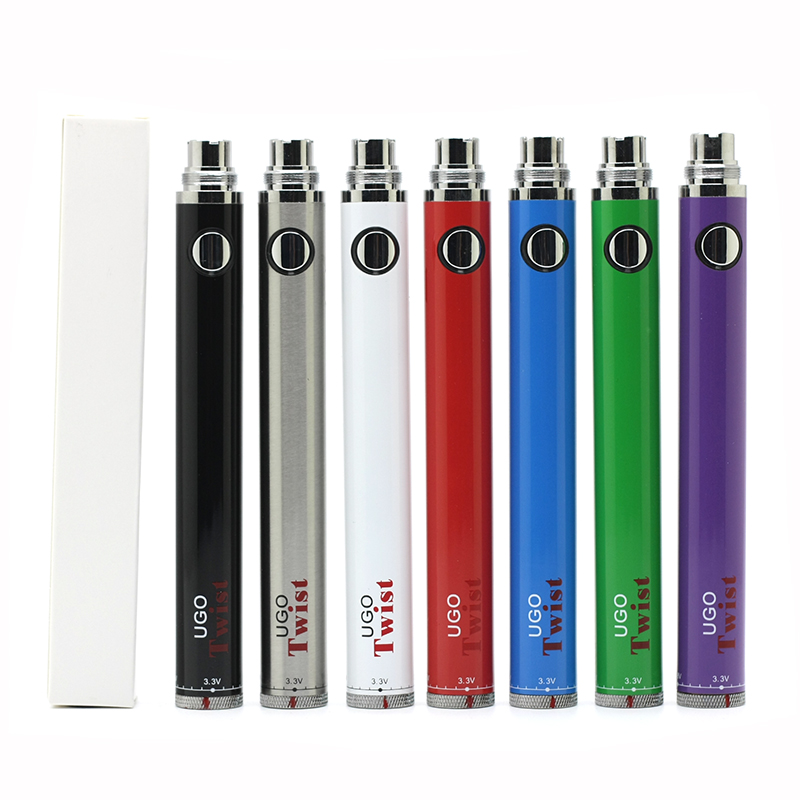 

UGO Twist Battery 650/900 mAh VV Batteries Li-on Fit 510 Atomizers CE3 Vaporizer UGO-Twist High Quality