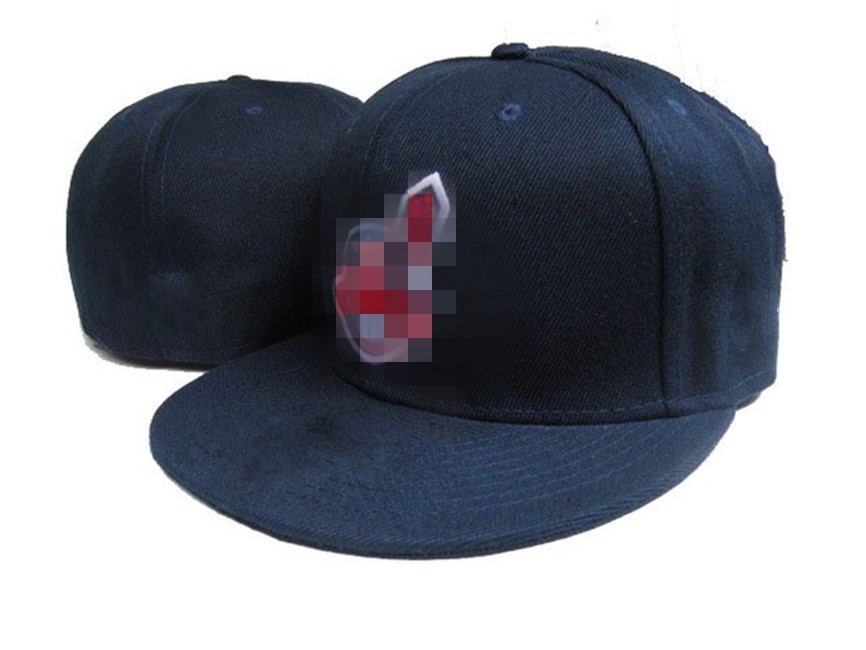 

2021 New Base Sized Fitted Hats On Field Baseball Caps Adult Flat Visor Hip Hop Navy Blue Color Indian Fitted Cap For Men and Women, Vip-06
