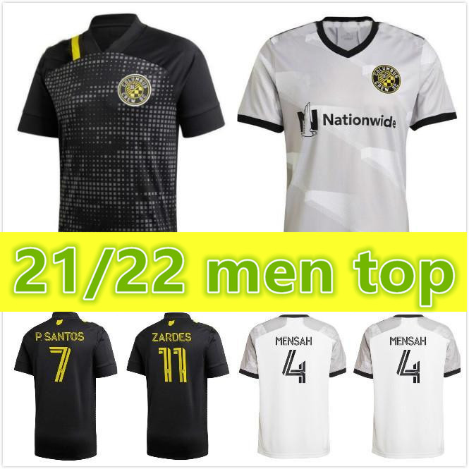 

2021 2022 Columbus soccer jerseys JONATHAN Zardes Nagbe Pedro Santos Zelarayan MLS Mens football shirts gray black 21 22 Uniforms home away, Black;yellow