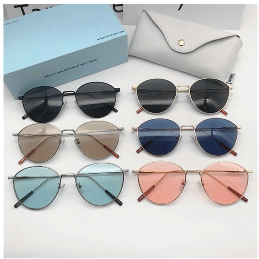 

New sunglass niche fake sunglass joye metal mh red star same glass