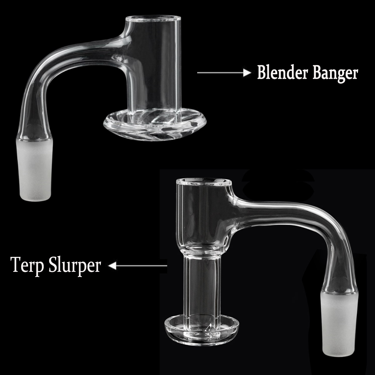 

Full Weld Beveled Edge Terp Slurpers Blender Smoking Quartz Banger 10mm 14mm 18mm 22mmOD Two Styles Nails For dab rig Glass Bongs