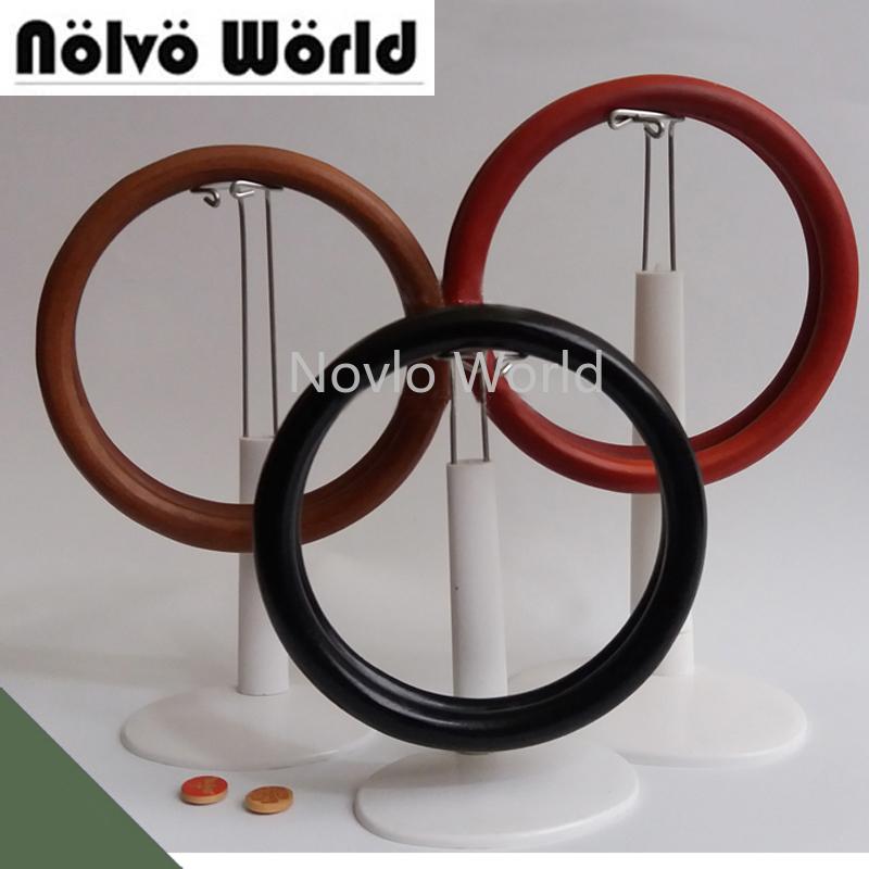 

Bag Parts & Accessories 4-10 Pieces,2 Size 11cm 14cm Round Handle,Solid Wooden Handle Puzzle Package,Round Handles,handmade Woven