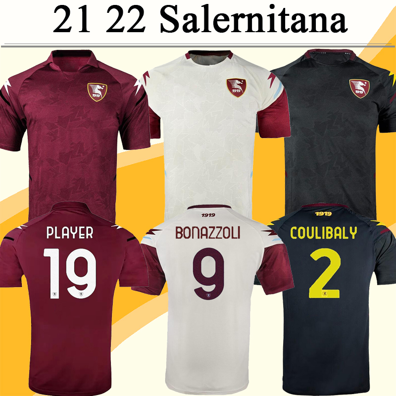 

21 22 Salernitana COULIBALY RIBERY BONAZZOLI Mens Soccer Jerseys RANIERI Home Red Away White 3rd Black Football Shirts Adult Short Sleeve, Qm7053 21 22 3rd no patch