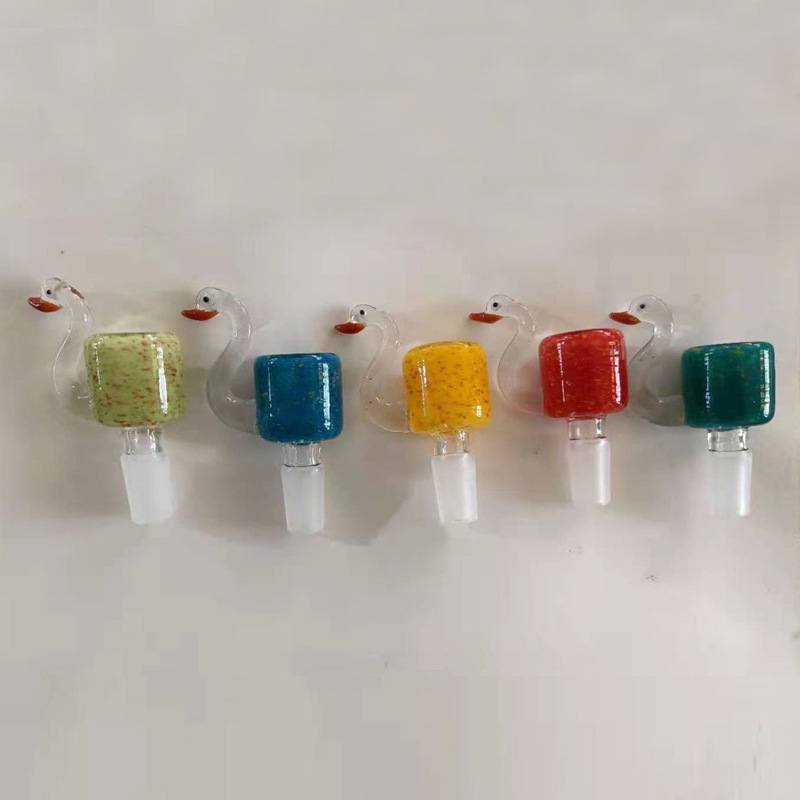 

Goose Heady Colorful 14mm Glass Bowl Piece Dry Herb smoking Tobacco Tools Bongs Water Pipes Oil Dab Rigs Male Bowls