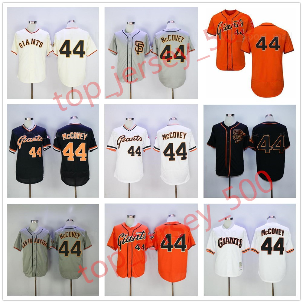 

Retror 1973 1989 Vintage Baseball 44 Willie McCovey Jersey Retire Team Color Black Orange White Grey Beige Stitched Pullover High Quality, As shown in illustration