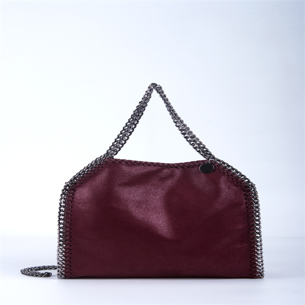 

Newest released more colors McCartney Bag Fashion Women's Shoulder Stella High Quality PVC Leather Tote Chain Bupwo come with 3 silver or gold chains, Red