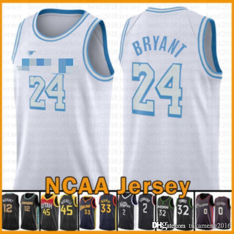 

Los Angeles Lakers 24 Bryant 2020 2021 New Luka Ja 12 Morant 77 Doncic Karl-AnthonyÂ 32 Towns basketball Jersey, Black;red