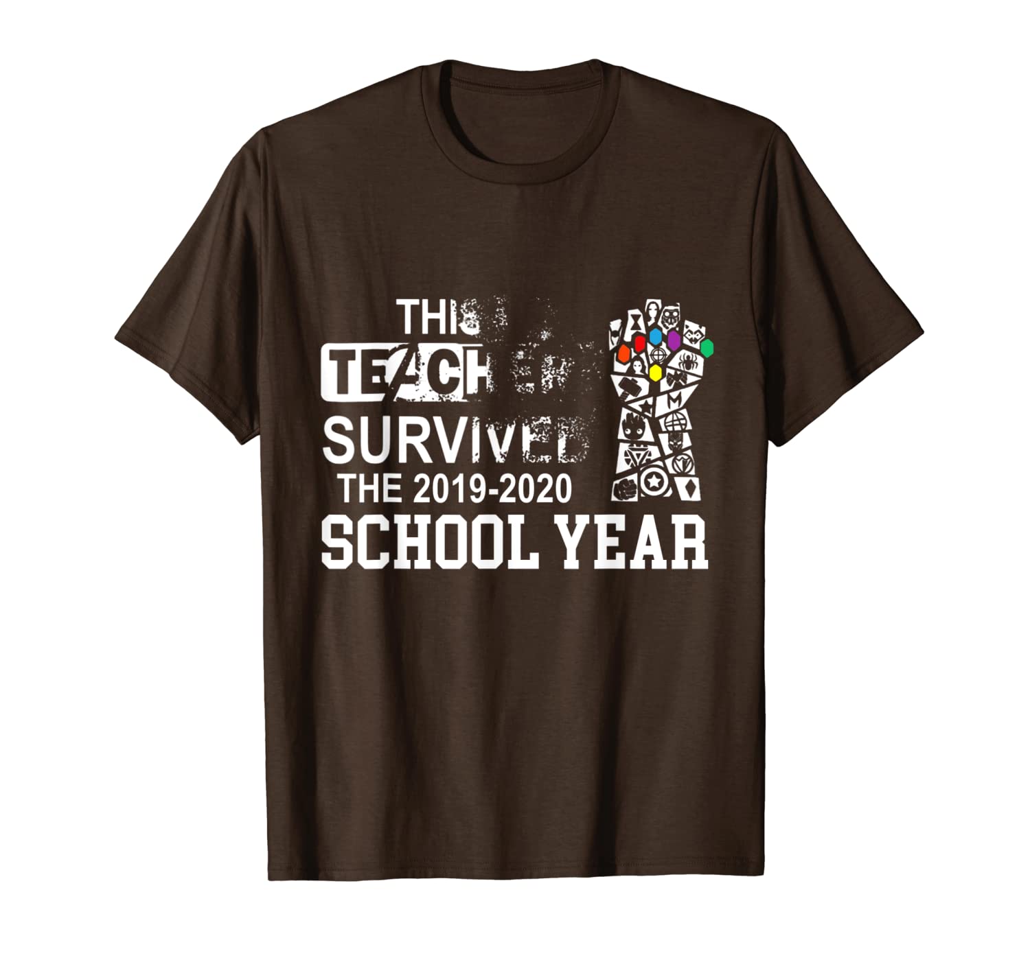 

this teacher survived the 2019-2020 school year t-shirt, White;black