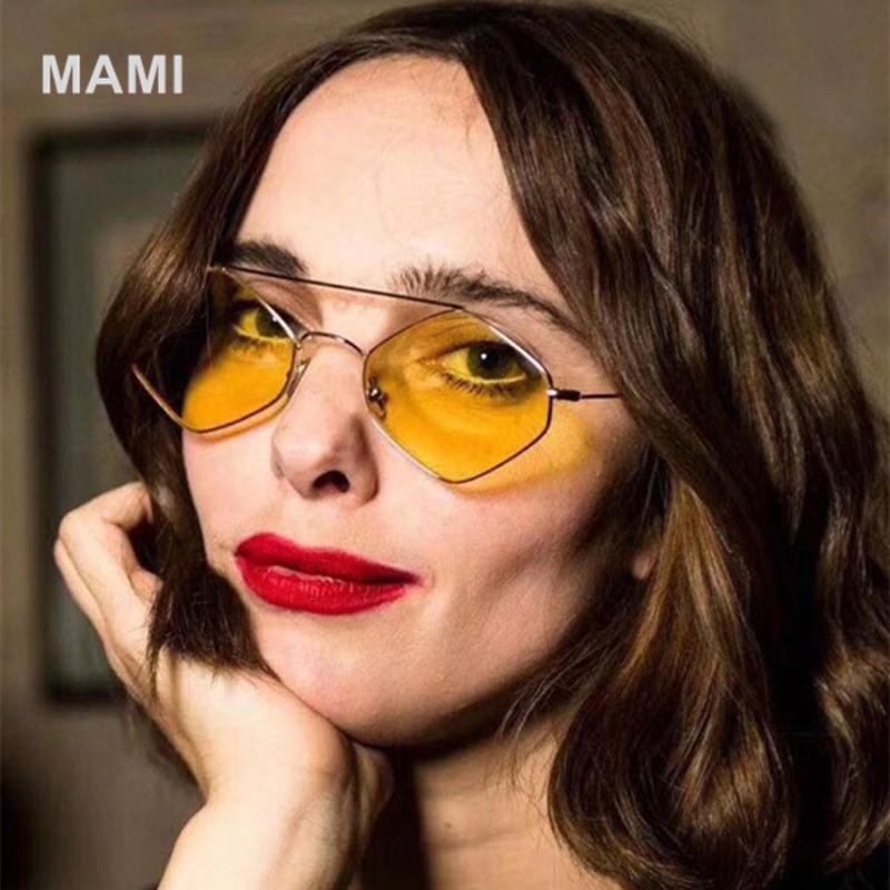 

Sunglasses Fashion Polygon Metal Square Frame For Women Men Retro Ladies Sun Glasses Outdoor Shades Ins Eyewear UV400 Wh