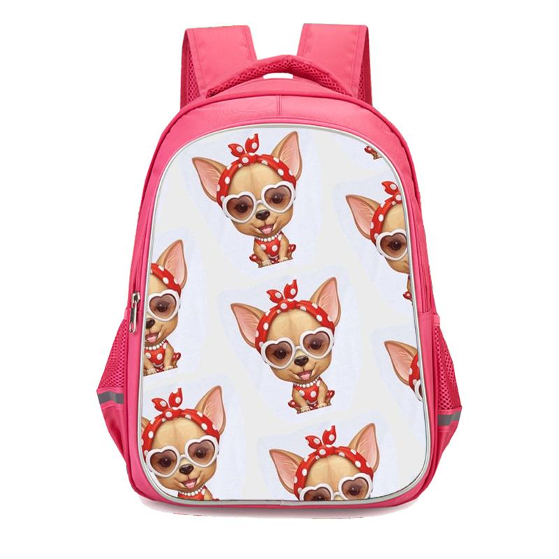 

Children School Bag Chi Huahua Print Backpack For Girls Waterproof Backpacks Book Toddler Knapsack Mochila Escolar Bags