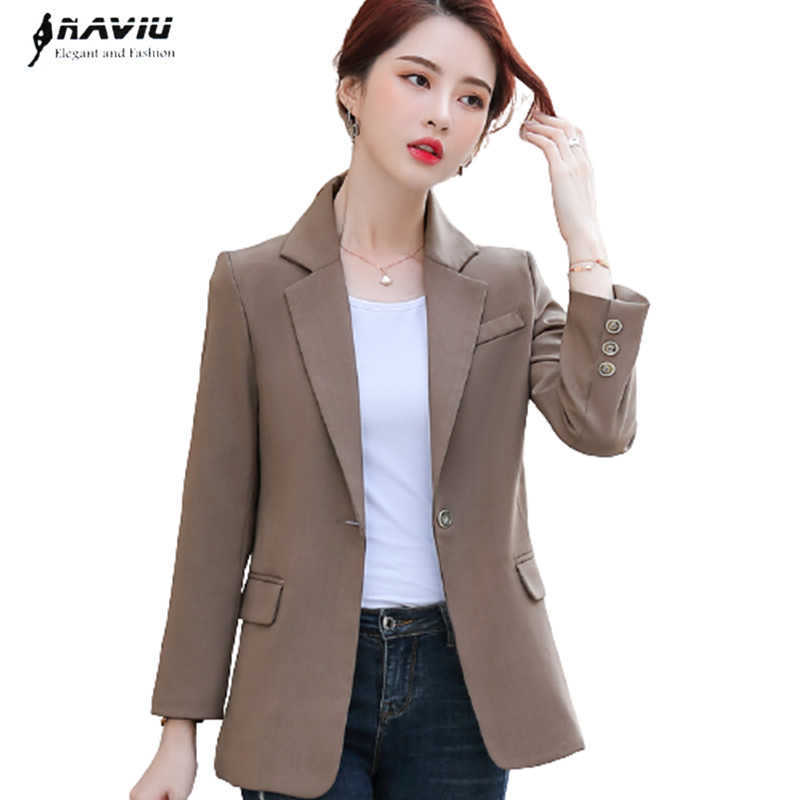 

Professional Blazer Women Long Sleeve Autumn Winter Fashion Casual Coffee Jacket Office Ladies Formal Business Black Coat 210604, Coffee blazer
