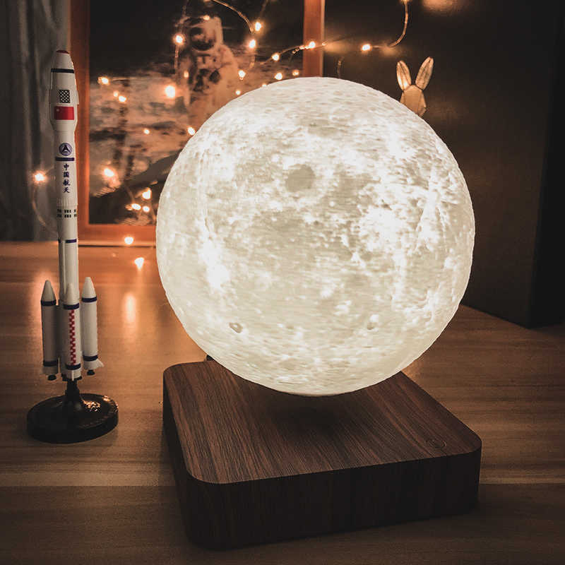

3D Led Night Lights Magnetic Levitation Star Moon Lamp Mars Saturn Touch Nightlight Home Decor for Bedroom Creative with USB Y0910