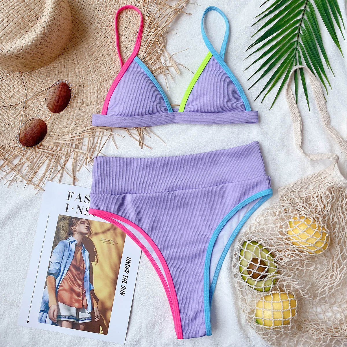 

Push Up Swimwear 4 Color High Waist Bikini Sexy Swimsuit Female Patchwork Bikini Set Biquini Bathing Suit Women Beachwear Swimswimwear Bathi, White;black