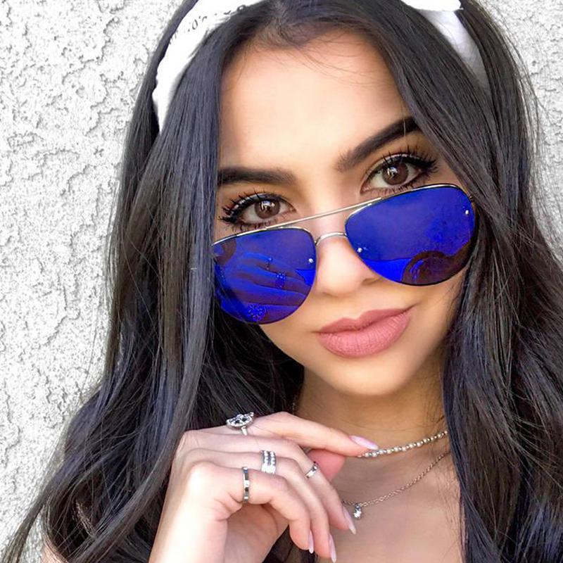 

Sunglasses 2021 Vintage Pilot Mirror Women Fashion Glasses Man High Quality Rimless Sun Ladies Retro Shades1