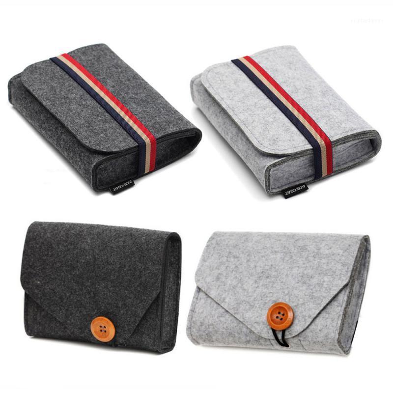 

Storage Bags Key Coin Package Wallet Mini Felt Pouch Chargers For Travel USB Data Cable Mouse Organizer Electronic Gadget