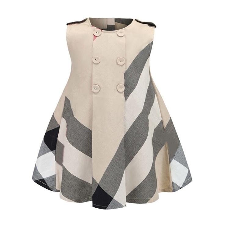 

Girl's Dresses European Style Baby Girl Sleeveless Plaid Clothes Casual Wear Princess Kids Clothing 2-6 Y Dress For Summer, Red;yellow