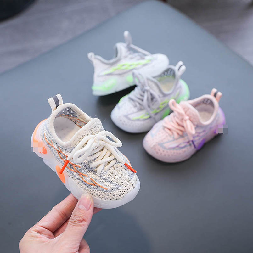 

Baby Athletic Kids Shoes Infant Sneakers Girls Boys Footwear Child Summer Toddler Childrens 1-3 Years Old Casual Running Shoe B7687, Beige